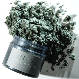 PIBU Body Scrub, 12.7 oz (360 g), Fruity Rose Scent, Includes Included Items, Body Care Massage, Body Soap, Elbows, Knees, Heels, Butt, Blackheads, Exfolios