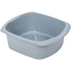 Addis 518459 Eco Made from 100% Recycled Plastic Large Rectangular Washing Up Bowl, 9.5 Litre, Light Grey