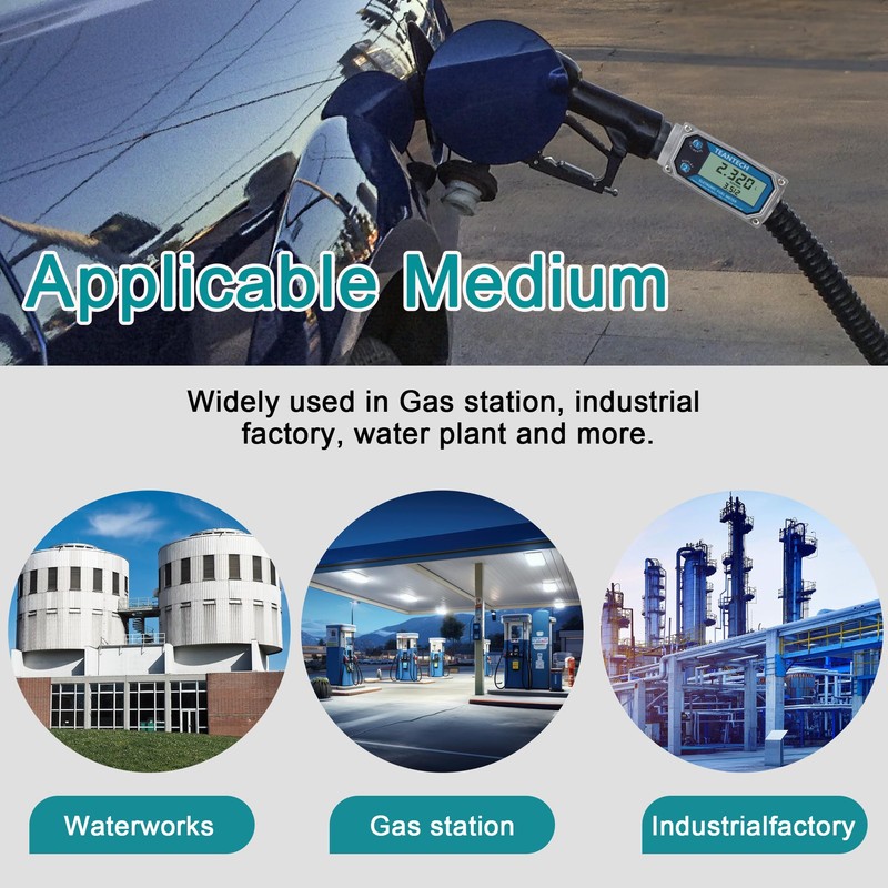Flow Meter -1 Inch NPT Aluminum Alloy Digital Fuel Meter