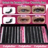 Calphdiar Fluffy Individual Eyelashes 80D+100D Thick Cluster Lashes Wispy Lashes