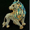 Betsey Johnson LION King LEO Astrology Sign ZODIAC Rhinestone Necklace