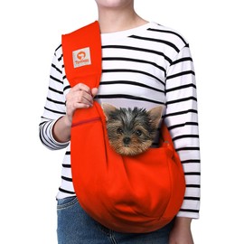 TOMKAS Dog Carrier Sling with Classic Bag and Snap Closure, for Dogs and Cats up to 5 kg, Can also be Used as a Dog Purse