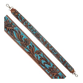 American Darling Hand Tooled Genuine Leather Crossbody Handle Strap for Bags | Phone Crossbody Strap | Crossbody Keychain Strap for Wallet Purse Clutch Cellphone Key Chain Holder | Shoulder Bag Strap