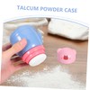 Baluue 2pcs Body Powder Container with Puff Portable Talcum Powder