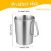 Stainless Steel Measuring Cup with Handle and Pour Lip, 2000ml