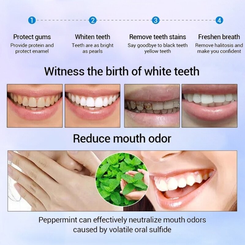 Nicotinamide Teeth Whitening toothpaste Remove Tartar Pemutih gigi kuning pembersih