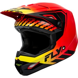 Fly Racing F73-8658X Kinetic Menace Helmet Red/Black/Yellow XL