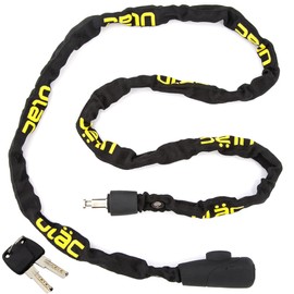 Python Supreme Padlock | Chain 4 mm Anti-Theft Device 120 cm | Hardened Steel and Nylon | Transport Holder | 2 Keys Security Lock | 4 Colours | Scooter, Motorcycle, Bicycle