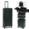 CHUANGJIN Particle Rolling Makeup Train Case Professional Cosmetic Trolley Large
