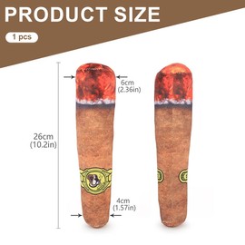 GXGM 1 Piece Dog Plush Toy, Realistic Cigars, Toy Dog, Funny Dog Toy Made of Plush Squeaky Dog Toy for Medium, Small and Large Dogs for Aggressive Chewing