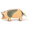 Ostheimer 10952 Pig Figurine Mottled Lowered Head
