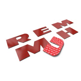 BDTrims Bumper Raised Letters fits Hummer H2 Models (Red Carbon)