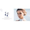 Royal Blue Teardrop CZ Clip On Dangle Pear Shape Drop