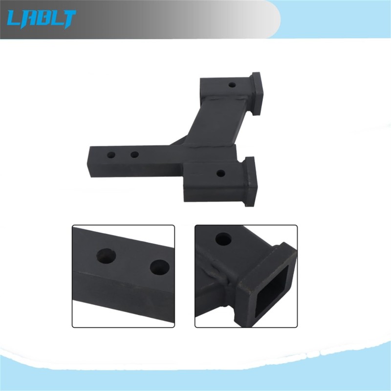 LABLT Matte Black Trailer Dual Hitch Extender for 2 Inch
