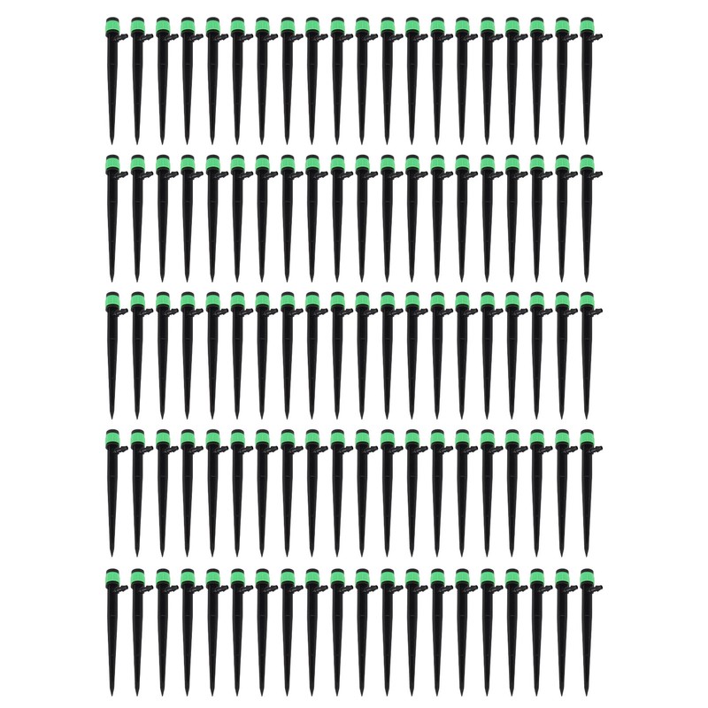 100pcs Drip Emitters 360 Degree Adjustable Water Flow Drippers Sprayer