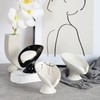 Soap Dish, Ceramic Soap Holder Self Draining Leaf Shape Bar