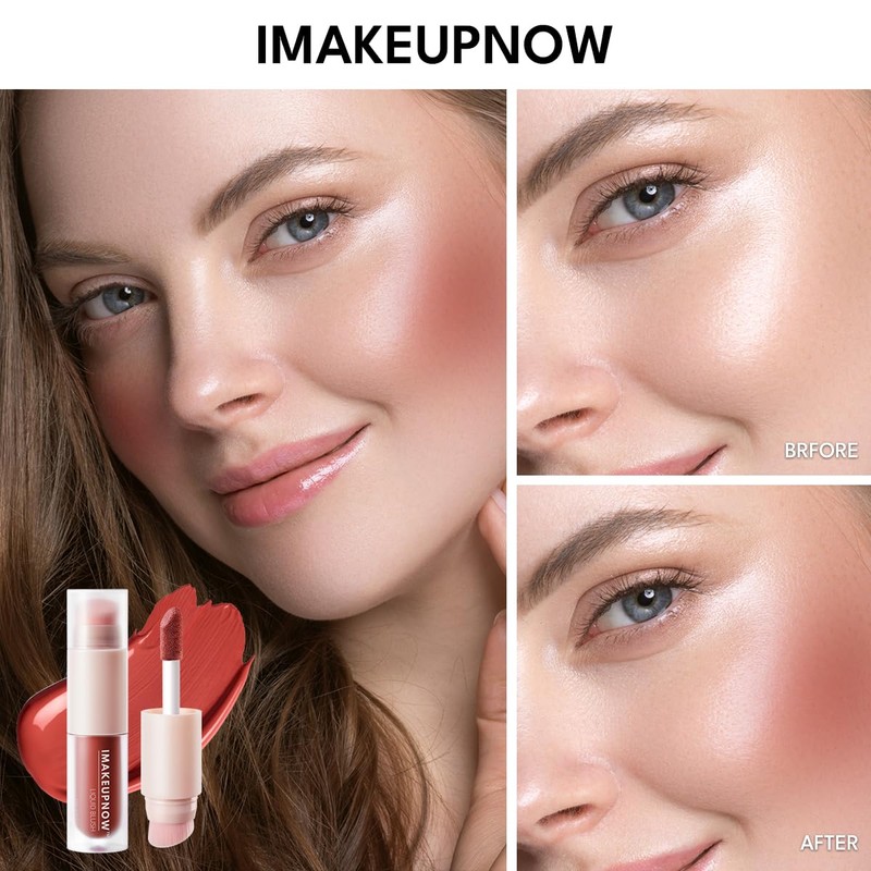 imakeupnow Liquid Blush Stick for Cheeks Natural Matte Finish Make