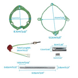 MAX COOL 7Pcs Air Diesel Heater Plug Service Kit Ceramic Glow Plug Kit Compatible with Chinese Diesel Heater-5KW