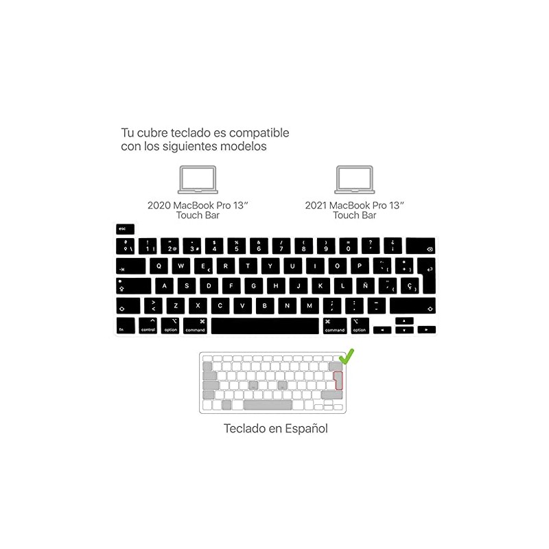 Lenfech Cubre Teclado en espaol - Protector de Teclado Compatible