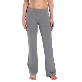 Fishers Finery Women's Ecofabric Classic Bootleg Yoga Pant; Back Pockets