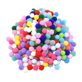 Samcos Pom Ball Colorful Mixed Colors Set of About 100 Small Ball Hair Balls Felt Ball Craft Hair Ornaments Earrings Cell Phone DIY Birthday Wedding Party Pill Cat Toy Craft Parts Decoration Material (0.4 inches (1 cm)
