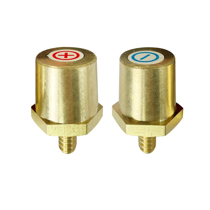 Ampper M6 Thread Male Brass Battery Terminal Charging Posts, M6