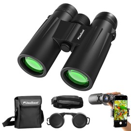 High Performance Binoculars, usogood 10x42 HD Compact Binoculars for Adults with BAK4 Prism and FMC Lens, Waterproof for Bird Watching, Hunting, Hiking with Smartphone Adapter