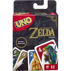 UNO The Legend of Zelda Juego de Cartas con Carta Trifuerza y Acciones Clásicas, 112 Cartas, para 2 a 10 Jugadores, para 7 Años en Adelante