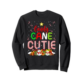 Candy Cane Cutie Christmas Pajama Costume Adults and Kids Sweatshirt