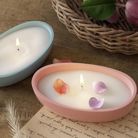 Wehous Oval Bowl Resin Concrete Mold Candle Vessels Candle Boat Silicone Molds Storage Jar Box Container Trinket Tray Jewelry Holder Epoxy Casting Mold Succulent Plant Cement Craft DIY Christmas Decor