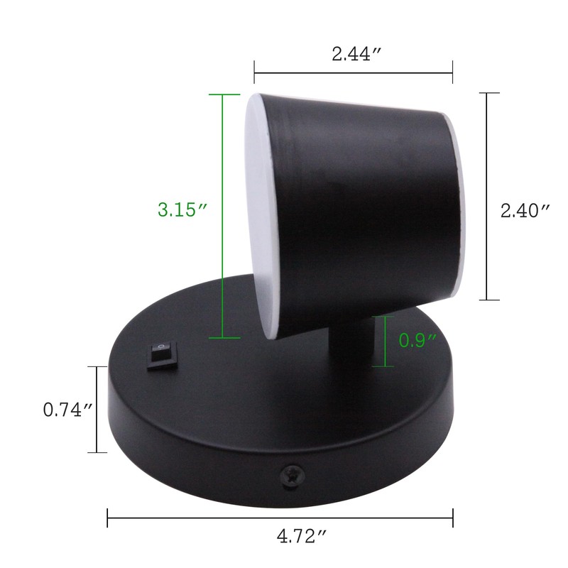 RV LED Bedside Reading Light with Switch - 2 Pack,