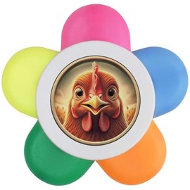 Azeeda 'Happy Chicken' Flower Shape Highlighter Pen (HL00036780)