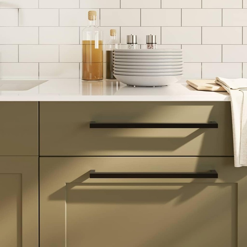 vidaXL Stainless Steel Drawer Handles Black - Modern Design Cabinet