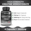 Creatine Monohydrate 240 Vegan Capsules – 3000mg per Serving |