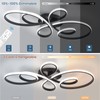 HLILCEH 66W Modern LED Ceiling Light, Flower Flush Mount Light