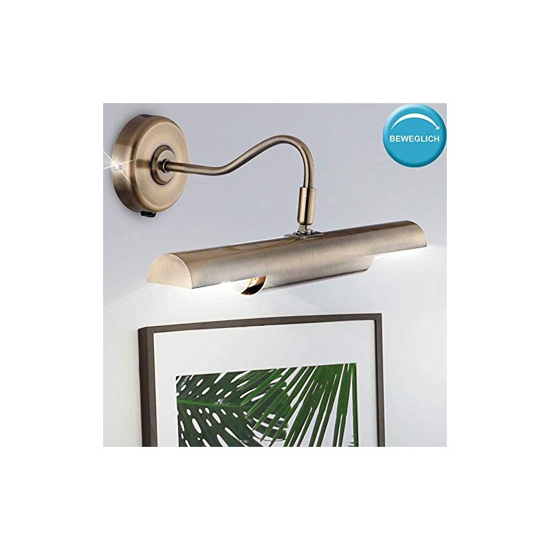 Globo Picture Lamp, Old Brass