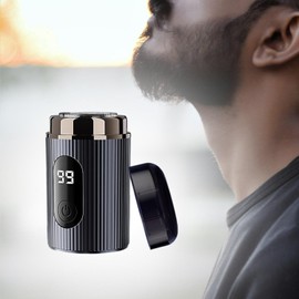 perfeclan Travel Approved Facial Hair Removal Gentle Painless Shaving Electrics for Men Portable for Travel Agencies Office Grey