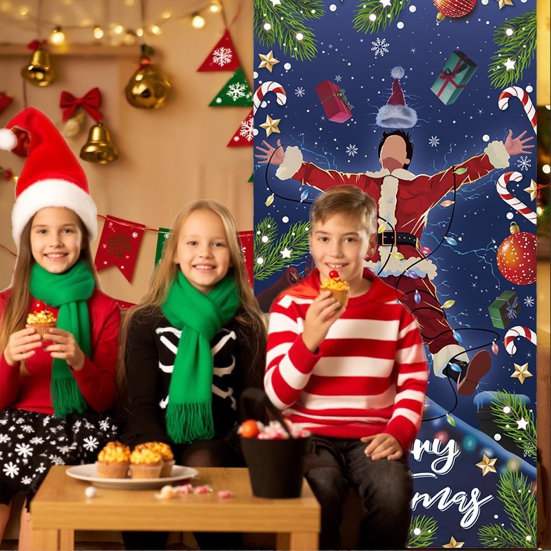 Funny Christmas Banner Happy Xmas Backdrop Sign Winter Xmas Decor