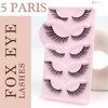 3D False Eyelashes, 5 Pairs, Fox Eyelashes, Natural Fake Lashes,
