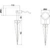 Eamon - 230V IP65 GU10 Polycarbonate Spike Light - Black