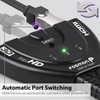 Fosmon Interruptor con cable espiralado Fosmon HD1831 de 3 puertos