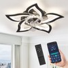 LEDIARY Flower Ceiling Fans with Lights, Small 27 Inch Modern