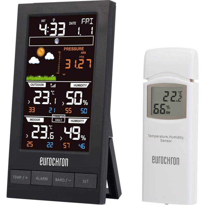 EUROCHRON Funk-Wetterstation EFWS S250 Vorhersage for 12 up to 24