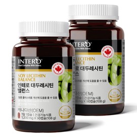 formulaintero Soy Lecithin Balance 90 capsules / 대두 레시틴 밸런스  90캡슐 X 2병 (6개월분) 캐나다산 포스파티딜콜린 인지질 720mg