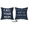 HONLUNG Call Your Mom Throw Pillow Cover 18x18,Funny College Dorm
