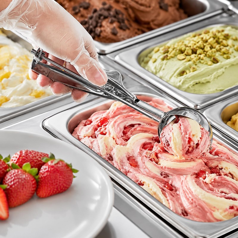 2PCS Ice Cream Scoop with Trigger, 6cm Large Scoop and
