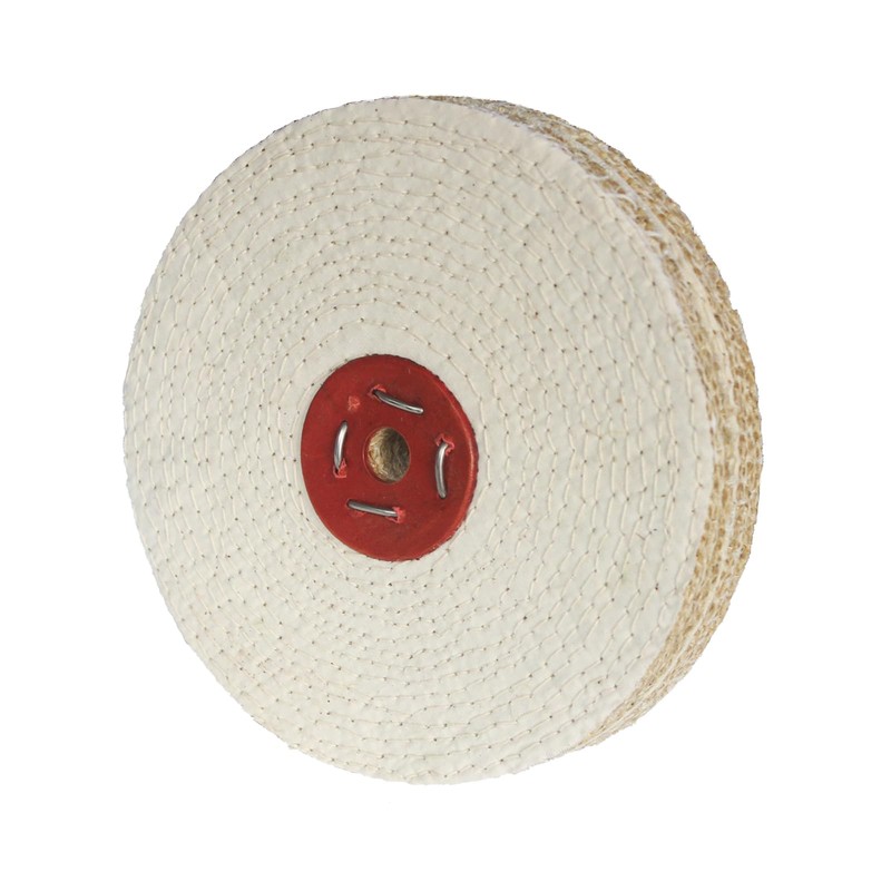 JUNLIXN 8 inch Extra Thick Rigid Sisal Buffing Wheel, 5/8
