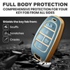 for Hyundai Sonata Key Fob Cover and Leather Keychain -