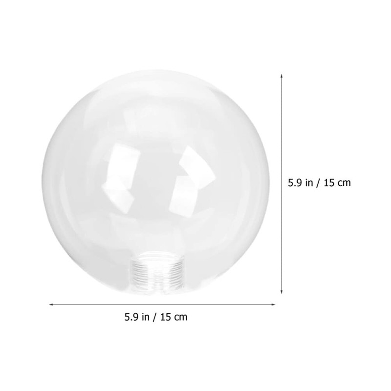 OSALADI Glass Lampshade Replacement 5.90 Inch Clear Globe Lamp Cover