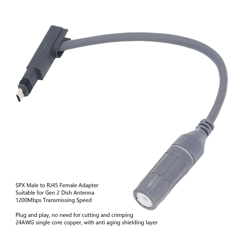 Cable Extension Adapter 1200Mbps SPX Male to RJ45 Female Connector